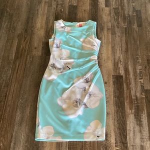Blue floral dress